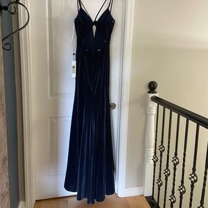 Jovani navy blue prom dress, JVNX66954A